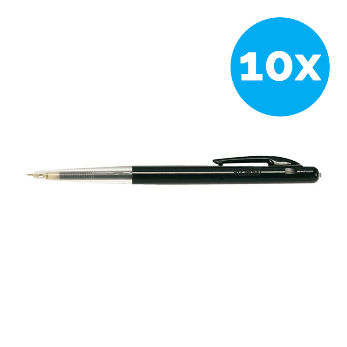 10 x Balpen Bic M10 zwart