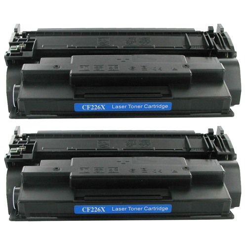 2 x Huismerk HP 26X (CF226X) zwart