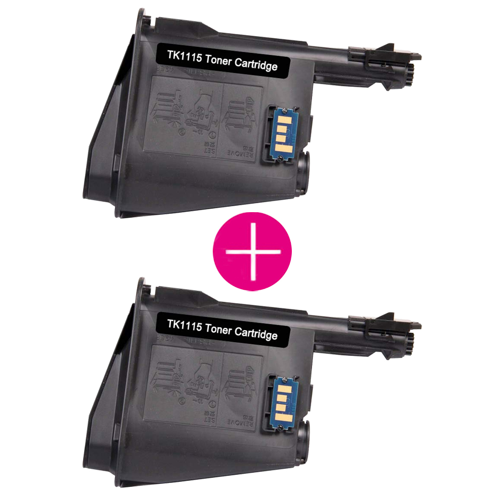 2 x Huismerk Kyocera TK-1115 zwart