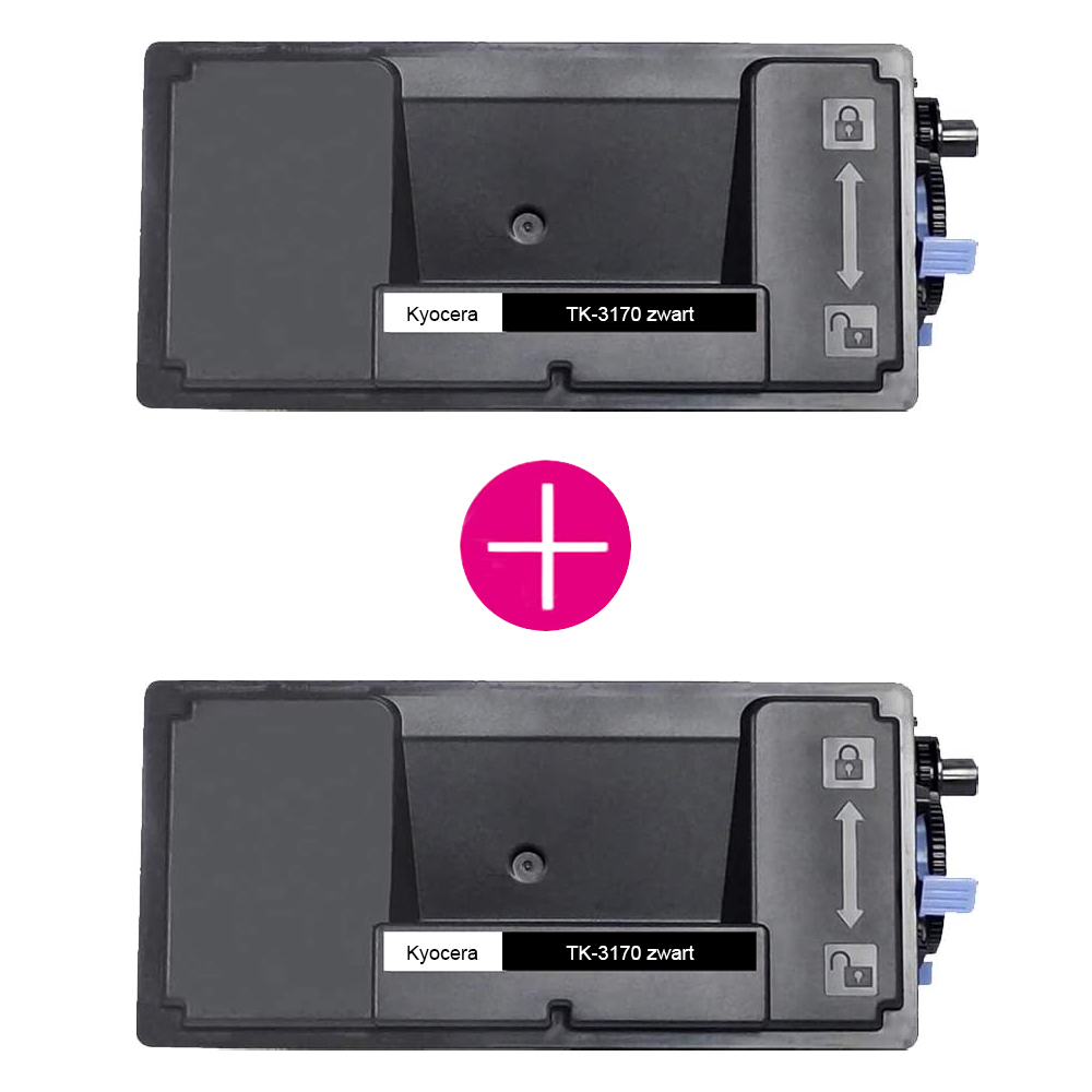 2 x Huismerk Kyocera TK-3170 zwart