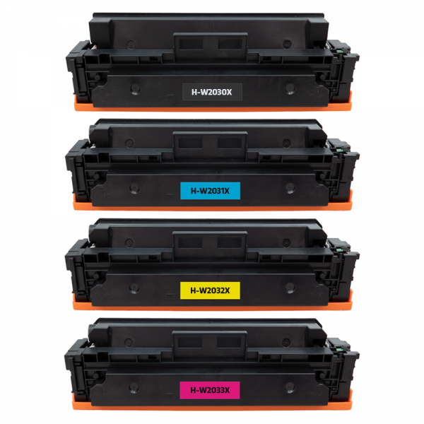 Huismerk HP 415X (W2030X - W2033X) multipack zwart + 3 kleuren