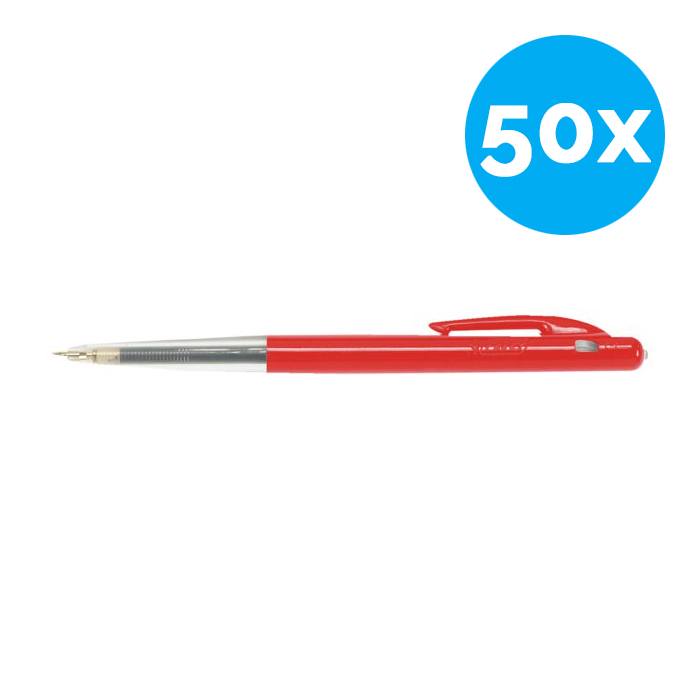 50 x Balpen Bic M10 rood