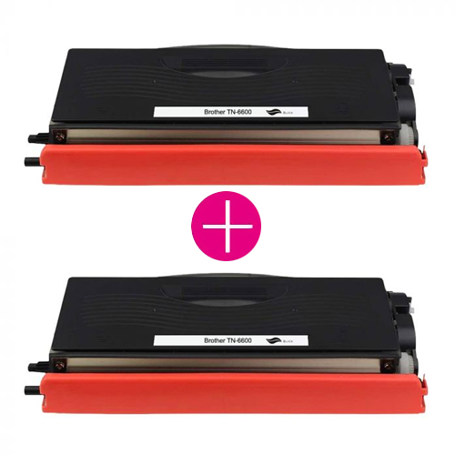 2 x Huismerk Brother TN-6600 zwart