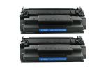 2 x Huismerk HP 26X (CF226X) zwart