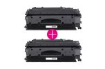 2 x Huismerk HP 05X (CE505X) zwart