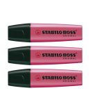 3 x Markeerstift Stabilo Boss roze