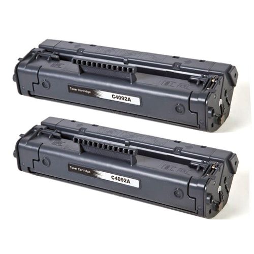 2 x Huismerk HP 92A (C4092A) zwart main product photo