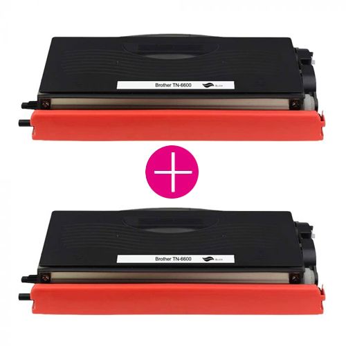 2 x Huismerk Brother TN-6600 zwart main product photo