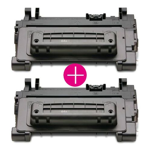 2 x Huismerk HP 64A (CC364A) zwart main product photo