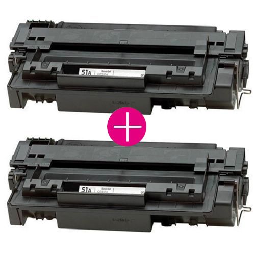 2 x Huismerk HP 51A (Q7551A) zwart main product photo