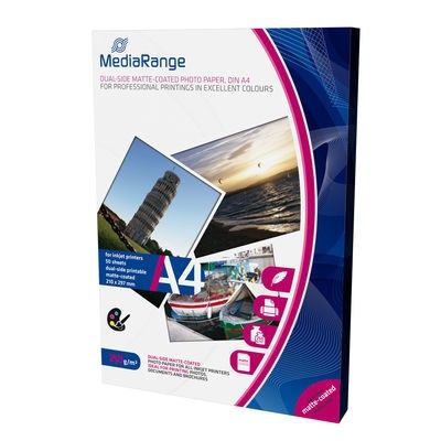 Fotopapier (A4) dubbelzijdig Mat - 250g - 50 vellen (MediaRange) main product photo