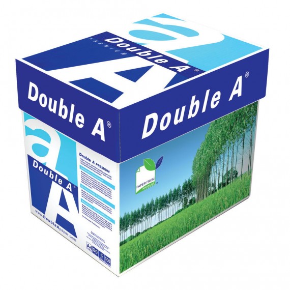 Double A premium A4 papier - 80g - 1 doos (5x 500 vel)