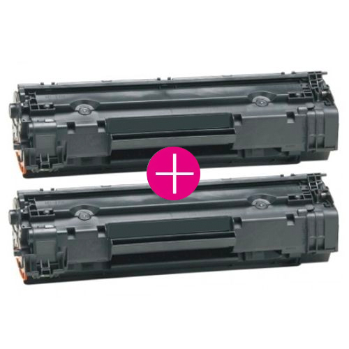 2 x Huismerk HP 36A (CB436A) zwart