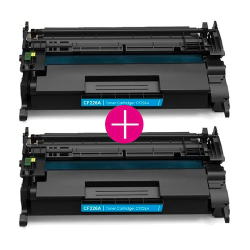 2 x Huismerk HP 26A (CF226A) zwart