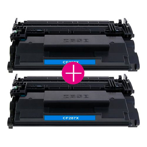 2 x Huismerk HP 87X (CF287X) zwart