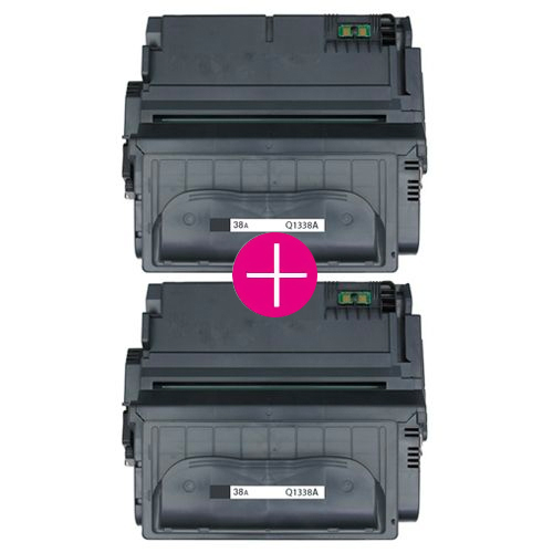 2 x Huismerk HP 38A (Q1338A) zwart