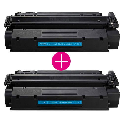 2 x Huismerk HP 13X (Q2613X) zwart