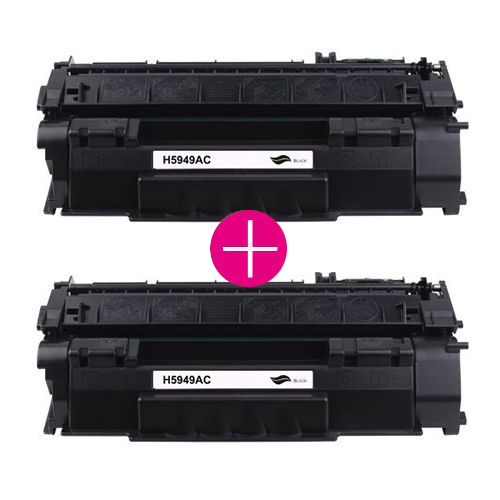 2 x Huismerk HP 49A (Q5949A) zwart