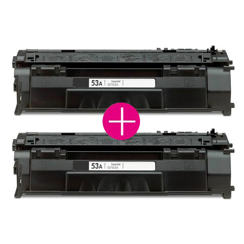 2 x Huismerk HP 53A (Q7553A) zwart