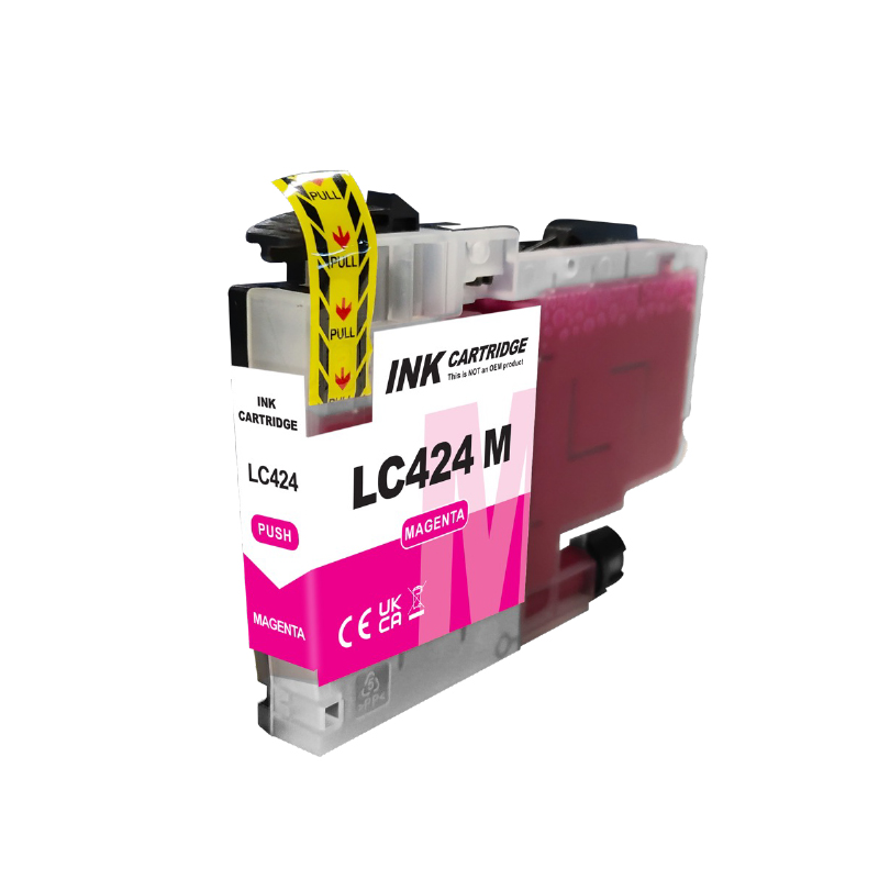 Huismerk Brother LC-424M inktcartridge magenta