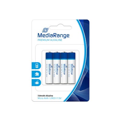 AAA batterijen - 4 stuks (MediaRange)