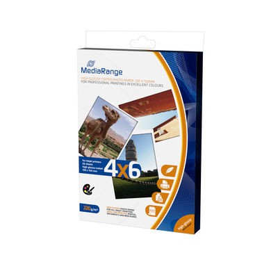 Fotopapier (10 x 15 cm) hoogglans - 220g - 50 vellen (MediaRange)