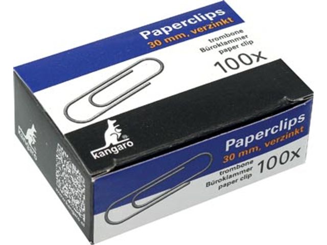 Paperclips 30mm rond (100 stuks)