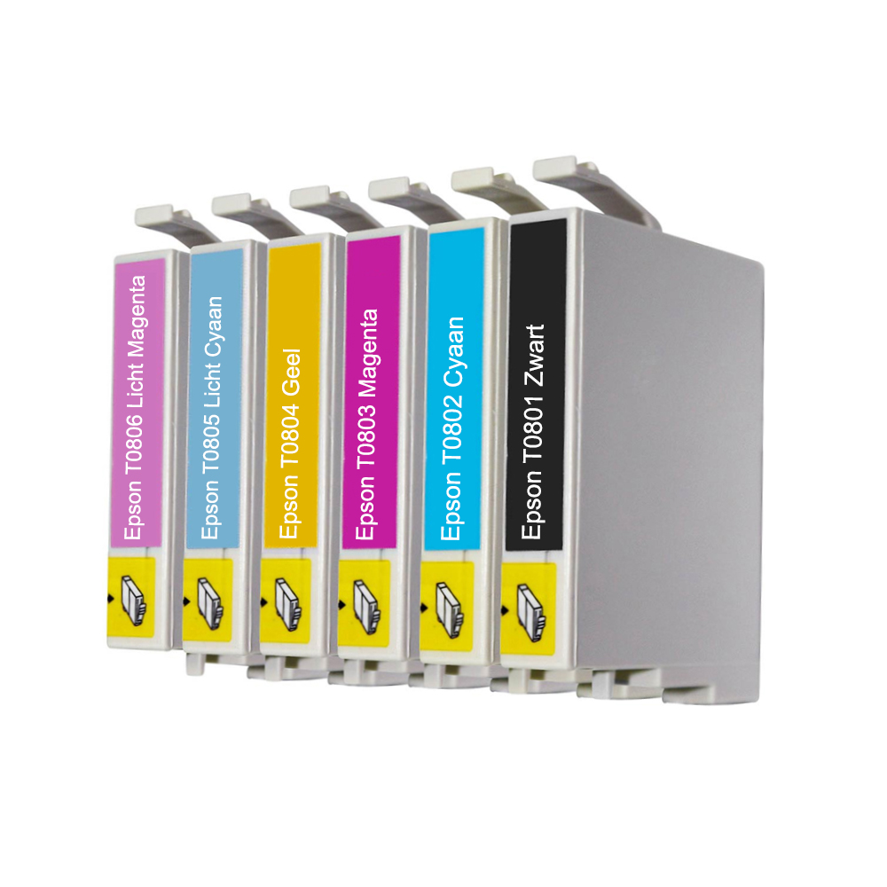 Huismerk Epson T0807 multipack (zwart + 5 kleuren)