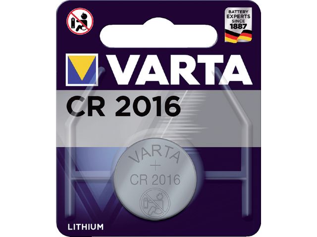 Varta knoopcel CR2016 lithium 3V
