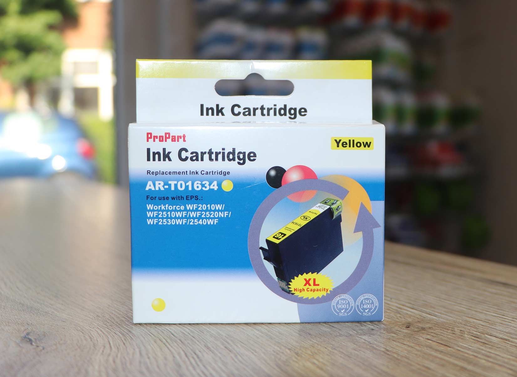 Inktcartridge rechtop bewaren