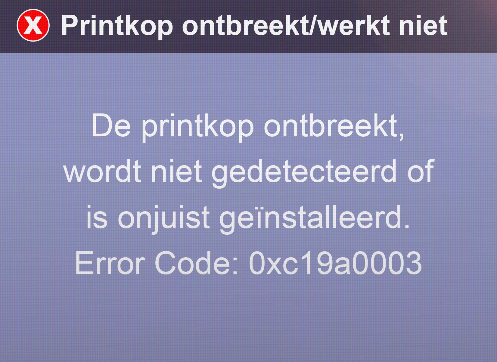 Printkop werkt niet