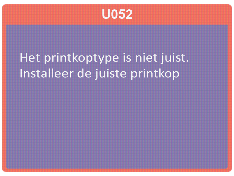 De U052 error in de Canon printer
