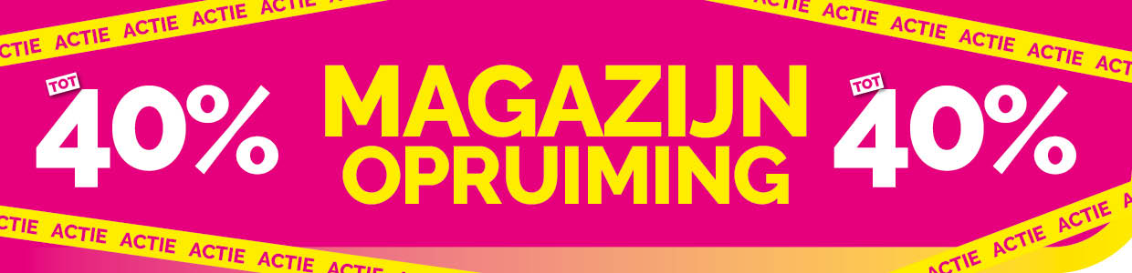 Magazijn opruiming 40% korting