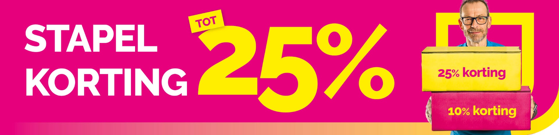 Stapelkorting tot 25%